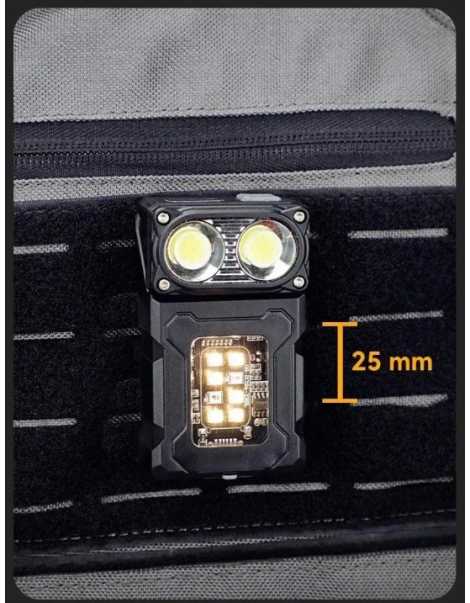 LINTERNA BALIZA ROTATORIA NEGRA