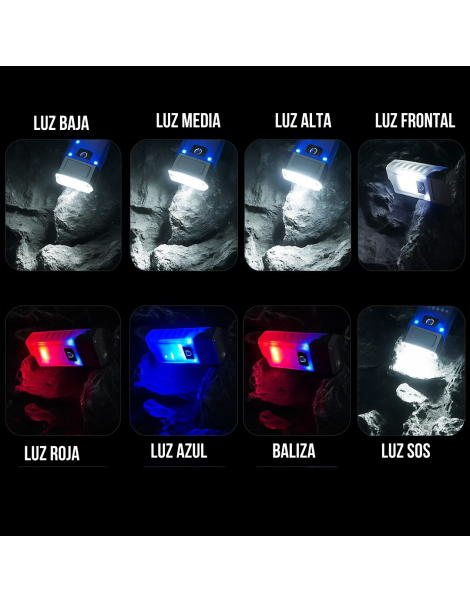 LINTERNA BALIZA ROTATORIA GRIS