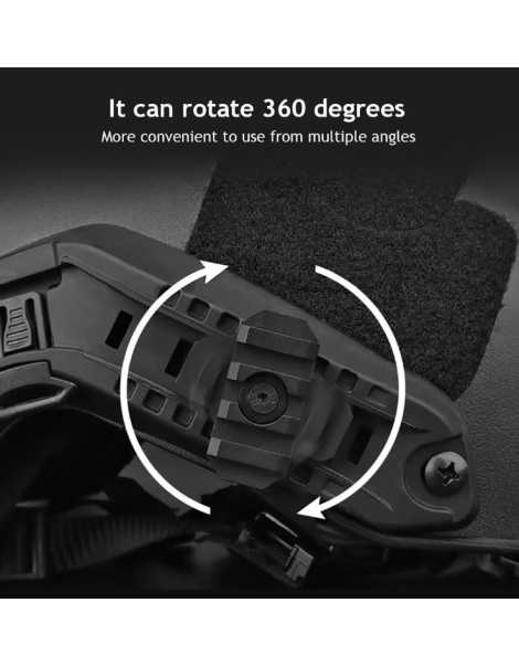 SET ADAPTADOR RIEL PICATINNY PARA CASCO